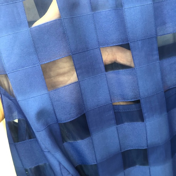 Ellen Tracy dress, royal blue, fitted waist, Sz 2 - Picture 7 of 14